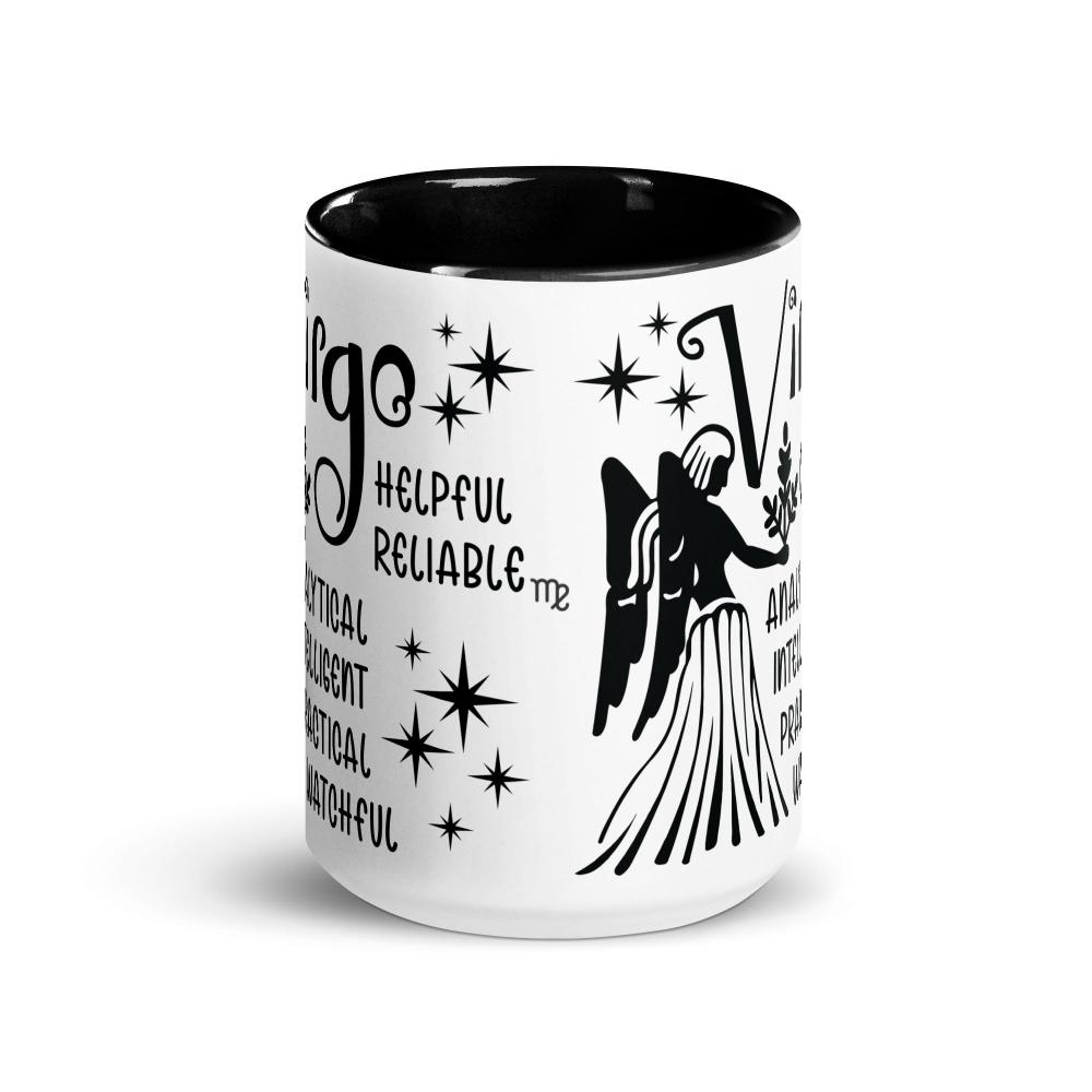 Virgo Zodiac Positive Traits 15 oz Mug with Black Handle - https://ascensionemporium.net